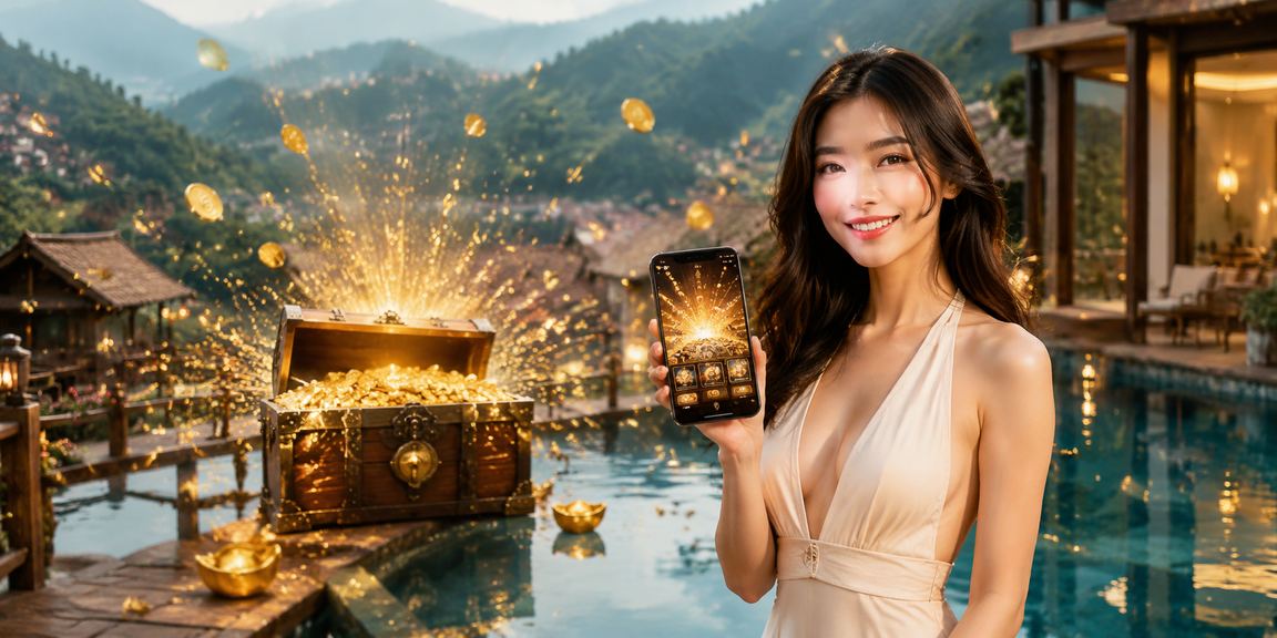 Người dùng trẻ mở ứng dụng casino giữa không khí núi rừng Sapa